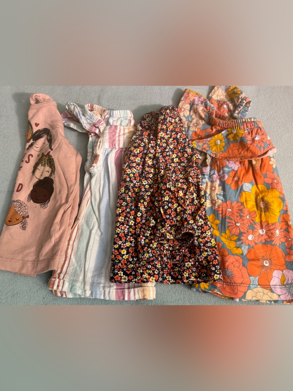 Carter's Pastel Floral Baby blouse- Pink, Blue, Yellow size 12 M